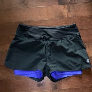 MPG athletic shorts w/ built in compression shorts
